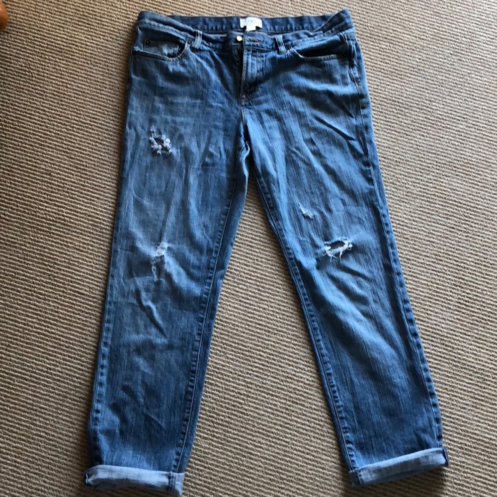 Ann Taylor loft distresssed boyfriend jeans